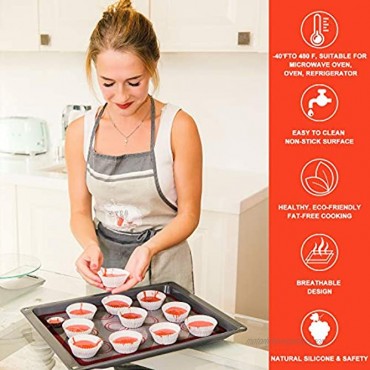 [2 Pack] Silicone Macaron Baking Mat Half Sheet with 6 Piping Tips,6 Cookie Molds,10 Piping Bags and 1 Coupler Non-Stick Heat Resistant Cooking Bakeware Set 16.5 x 11.6