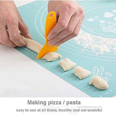2 Pcs Silicone Baking Mat Food Grade Non-Stick Pastry Mat for Pastry Rolling with Measurements Silicone Baking Mat Rolling Board for Dough Baking Supplies for Pizza Cake15.7x11.8