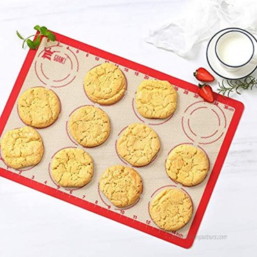 3-Piece Silicone Baking Mat Set,GUANCI 2-Rolling Macaron Baking Mat16-1 2x11-5 8&1- Reusable Baking Sheet11-3 4x8-1 4 for Bake Pans & Rolling Macaroon Cookie Making,Pie Crust Mat