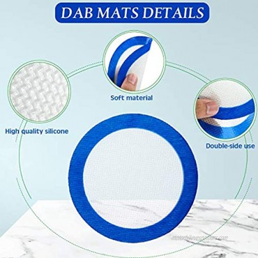 3 Pieces Silicone Dab Mats for Wax 3 Pieces Stainless Steel Carving Tools Small 3 Shapes Colorful Rectangle Round Hexagon Silicone Pad for Essential Oil Lip Balm Spices Baking