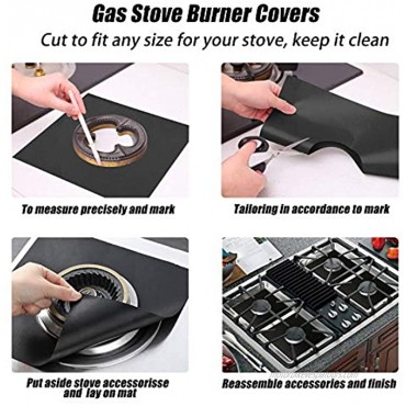 4 Pack Large Oven Liners for Bottom of Electric Oven Gas Oven Microwave Charcoal or Gas Grills Reusable Thick Heavy Duty Teflon Non-Stick Oven Mat Easy to Clean Gas Stove Liners BPA & PFOA Free