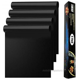 4 Pack Large Oven Liners for Bottom of Electric Oven Gas Oven Microwave Charcoal or Gas Grills Reusable Thick Heavy Duty Teflon Non-Stick Oven Mat Easy to Clean Gas Stove Liners BPA & PFOA Free