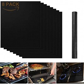 8 Pieces Oven Liner,Oven Liners for Bottom of Electric Gas Oven,Reusable Non-Stick Baking Mats Heat Resistant Outdoor BBQ Grill Mats Heavy Duty Oven Mats15.75''X13''