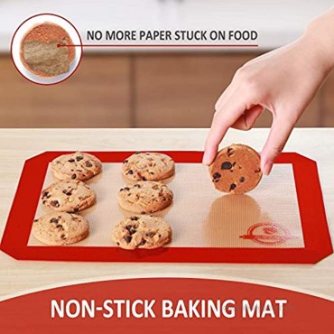 Aurrako Silicone Baking Mats for Cookie Baking Sheets Pan 100% Silicone BPA Free Material,Heat Resistant Non Stick & Reusable Baking Tools Baking Supplies for Baking Cookie Macaroon Cake6PCS