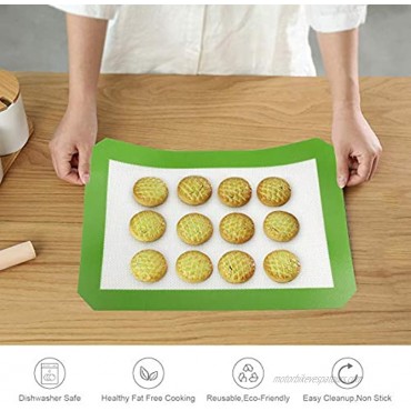 BERACKY Silicone Baking Mats Set of 2 Quarter Sheet Liner for Baking Non-Stick Silicone Baking Mat Cooking Sheet Mats