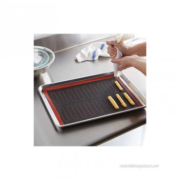 Commercial Silicone Non-Stick Eclair Baking Mat Reusable Easy to Clean 15.7 x 11.8-Inches 2-Pack
