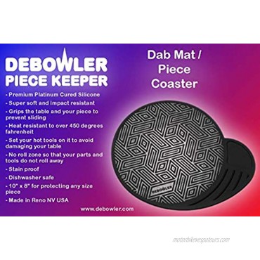 Debowler Piece Keeper Silicone Dab Mat Large Made in the USA New! Black