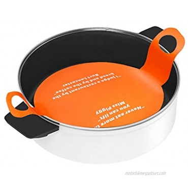 Dongzhur 2 Pieces Silicone Baking Mat for Dutch Oven Bread Baking Long Handles for Gentler Safer & Easier Transfer of Dough Easy to Clean