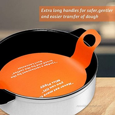Dongzhur 2 Pieces Silicone Baking Mat for Dutch Oven Bread Baking Long Handles for Gentler Safer & Easier Transfer of Dough Easy to Clean