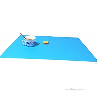 EPHome 2Pack Extra Large Multipurpose Silicone Nonstick Clay Mat Heat Resistant Nonskid Counter Mat Table Mat 23.6''x15.75'' Blue