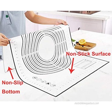 Extra Large Premium Silicone Pastry Mat 32 x 24 Non-stick Baking Mat with Measurement Kneading Board for Dough Rolling