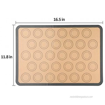KKSQ 4PACK Silicone Macaron Baking Mat,Non-stick BBQ Sheet Mat Reusable Food Safe Baking Key words:silicone non-stick food baking mat macaron BBQ cookie sheet reusable for oven toster with measurement