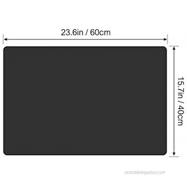 Monikami 23.6 by 15.7 Inch Extra Large Multipurpose Silicone Mat Placemats Kitchen Mat Countertop Protector Pastry Baking Mat Table Mat Non-SlipBlack,1