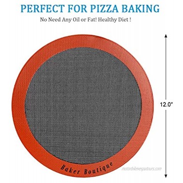 Perfect Pizza Mat Silicone Baking Cake Liner 12 Round Heat Resistant Toaster Pad Reusable Non-stick Perforated Steaming Mesh for Bread Cookie Pastry Orange