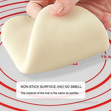 ROOYLE Silicone Baking Mat Nonstick Pastry Mat with Measurements Extra Thick Baking Sheet for Dough Rolling Kneading Fondant Cutting Pasta Pie Pizza Bread 1PCS 24”×16” Silicone Mat
