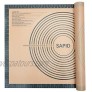 Sapid Extra Thick Silicone Pastry Mat Non-slip with Measurements for Non-stick Silicone Baking Mat Extra Large Dough Rolling Pie Crust Kneading Mats Countertop Placement Mats 20 x 28,Gray