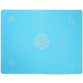 Silicone Baking Mat for Pastry Chef Beginners Non-slip No-stick BPA Free Heat Resistant with Measurements Rolling Dough for Bake Cake Pizza,Table Countertop Placemats