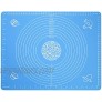 Silicone Baking Mat for Pastry Rolling Dough with Measurements,19.7 x 15.7 BPA Free Non stick and Non Slip Blue Table Sheet Baking Supplies for Bake Pizza Cake