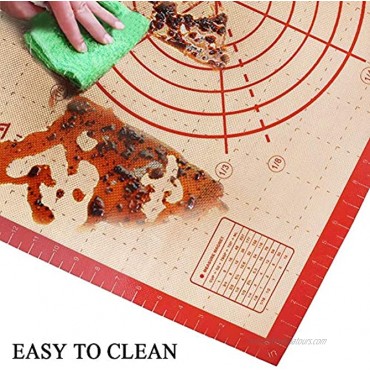 Silicone Baking Mat Pastry Mat Non Slip Non Stick Extra Large Bread Kneading Board with Measurements for Rolling Dough Thicken
