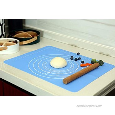 Silicone Baking Mats Pastry Mats for Rolling Dough Non-Stick & Non-Slip Dough Mats with Measurement 100% Food-Grade Silicone BPA Free 20 x 16 Inch