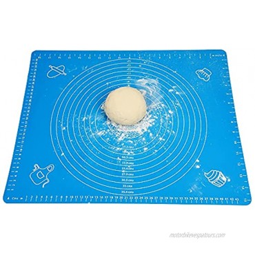Silicone Baking Pastry Mat for Rolling Dough with Measurements 19.7 x 15.7Heat Resistant Non Stick and Non Slip Reusable Fondant Cooking Mat for Make Pizza Cake Bread and Cookies