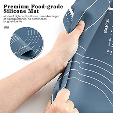 WeGuard Pastry Mat 24x16 Extra-large for Kneading Rolling Dough Thicken Silicone Non-stick Non-slip Pastry Mat Board with Measurement Food Grade Baking Mat