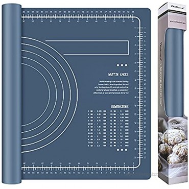 WeGuard Pastry Mat 24x16 Extra-large for Kneading Rolling Dough Thicken Silicone Non-stick Non-slip Pastry Mat Board with Measurement Food Grade Baking Mat
