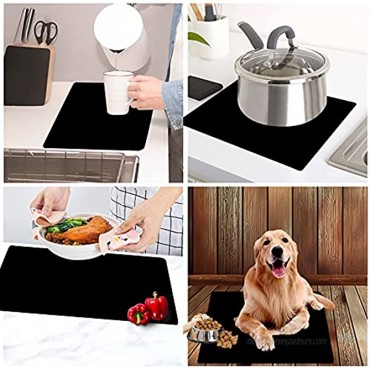wellhouse Extra Large Silicone Baking Mat Pastry Mat Countertop Protector Clay Mat No-slip Non Stick Waterproof Heat Resistant Silicone Placemats Table Mat 23.6 by 15.7 inchBlack
