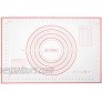 ZCHING Silicone Pastry Measurement Not-Slip Rolling Dough Mats for Baking 24“ x 16” red L W