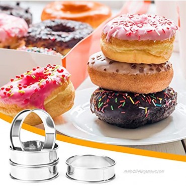 6 Pcs Double Rolled Crumpet Rings Stainless Steel English Muffin Rings Rust Resistant Tart Rings Tart Rounds for Home Baking Round 3.15inch