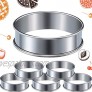 6 Pieces English Muffins Rings Double Rolled Tart Ring Stainless Steel Crumpet Rings Molds Muffin Tart Rings Metal Round Ring Mold for Home Food Making Tool 3.15 Inch