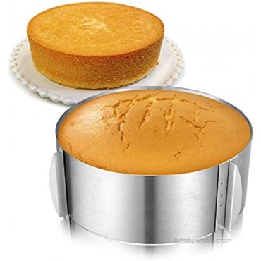 Cade Stainless Steel 6 to12 Inch Adjustable Cake Mousse Mould Cake Baking Cake Decor Mold Ring,Cake Mounld Ring 6 to12 Inch Adjustable Cake