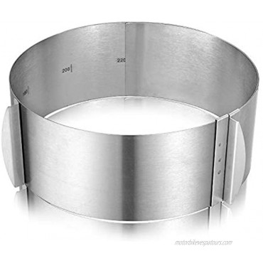 Cade Stainless Steel 6 to12 Inch Adjustable Cake Mousse Mould Cake Baking Cake Decor Mold Ring,Cake Mounld Ring 6 to12 Inch Adjustable Cake