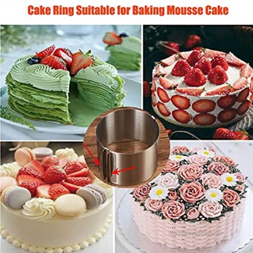 Cake Mold for Baking Adjustable 6-12 inch Cake Ring Cutter Stainless Steel Funnel Cake Kit Baking Ring Mousse Tiramisu Ring Mold Layer Cake Pan Pastry Rings