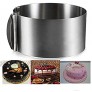 Cake Mold for Baking Adjustable 6-12 inch Cake Ring Cutter Stainless Steel Funnel Cake Kit Baking Ring Mousse Tiramisu Ring Mold Layer Cake Pan Pastry Rings