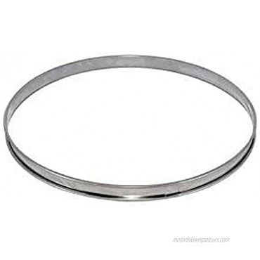 De Buyer - Circular Tart Frame with Rolled Edge Stainless Steel Height 2cm Diameter 2cm.