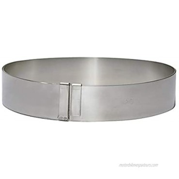 de Buyer Round Expandable Cake Frame Baking Supplies Stainless Steel Cake Ring Dishwasher Safe 7 x 14 1.25 Frame