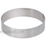 de Buyer Round Perforated Valrhona Tart Ring Baking Supplies Stainless Steel Cake Ring Dishwasher Safe 3 Diameter 0.8 Height