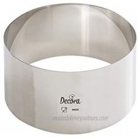 DECORA Stainless Steel Round Shape Silver 23 x 26 x 6 cm