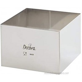 DECORA Stainless Steel Square Shape Silver 18 x 18 x 6 cm