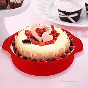 Demeras Cake Baking Pan 11inch Cake Mould Silicone for Cheesecake red