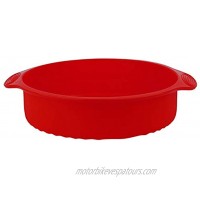 Demeras Cake Baking Pan 11inch Cake Mould Silicone for Cheesecake red