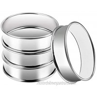 Double Rolled Tart Rings 4 Pieces Stainless Steel English Muffin Rings Round Ring Molds for Home Baking 3.15 Inch