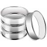 Double Rolled Tart Rings 4 Pieces Stainless Steel English Muffin Rings Round Ring Molds for Home Baking 3.15 Inch