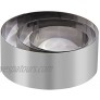 EDOBLUE Mousse Rings Stainless Steel 3in1 Small Cake Rings Mousse Cake Rings Mousse and Pastry Mini Baking Ring Mold