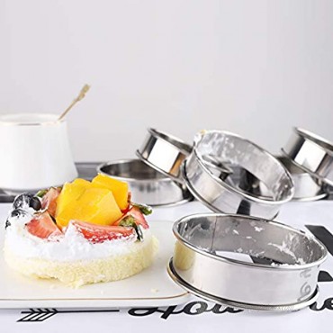 English Muffin Rings 2 Sizes Stainless Steel Double Rolled Tart Ring Non Stick Crumpet Rings for Home Food Making Tool