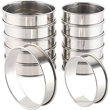 English Muffin Rings 2 Sizes Stainless Steel Double Rolled Tart Ring Non Stick Crumpet Rings for Home Food Making Tool