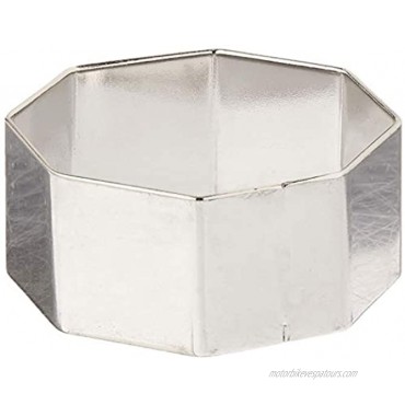 Fat Daddio's Stainless Steel Octagon Cake and Pastry Ring 1.75 Inch x .75 Inch