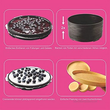 Formelo Cake Tins Kitchen Craft Kit. 3 in 1 Cake Leveller Cutter Mould. 5 Baking Rings 10.2-inch 26cm for Easy Layer Cutting. Make Perfect Thickness Cream Layer