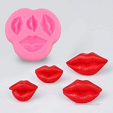 GLOGLOW Silicone Mould Cartoon Lips Shape Homemade Dessert Model for Home Restaurant Station Kitchen Baking ToolPink